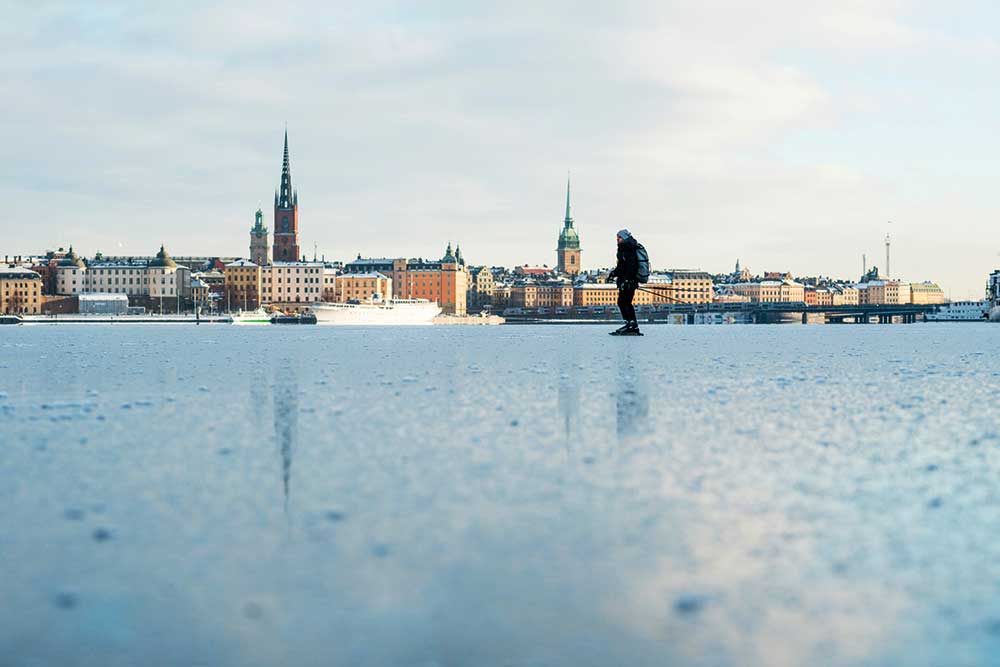 Suurepäraseid uisutamise kohti on talvel Rootsis igal pool. Pilt: Helena Wahlman / imagebank.sweden.se