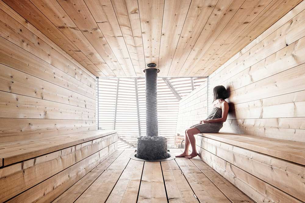 Löyly saunakompleksis on kokku kolm puuküttega sauna. Pilt: Löyly