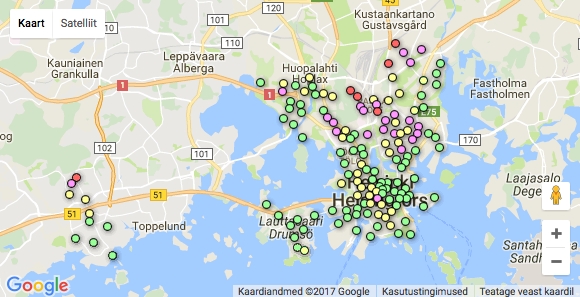 Nutikas kaart õpetab Helsingis jalgrattaga nii liiklema, et sõidad ainult allamäge
